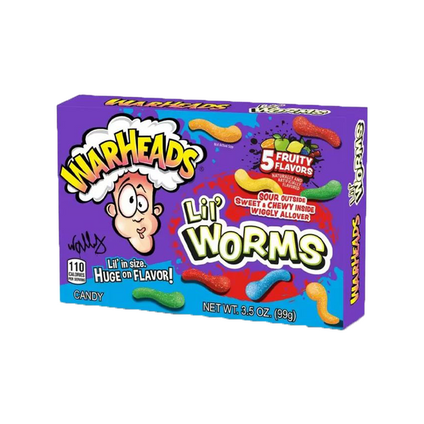 Warheads Box Lil' Worms 99 gr. (jeleuri acrișoare)