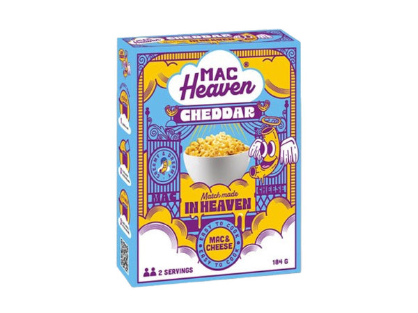 MacHeaven Cheddar 184 g (macaroni cremoși cu brânză Cheddar intens aromată)