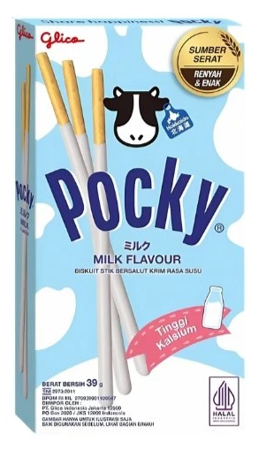 Pocky — Bețișoare cu glazură de lapte 39g
