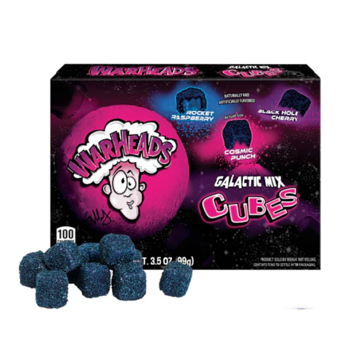 Warheads Box Galactic Cubes 99 gr.(jeleuri acrisoare)