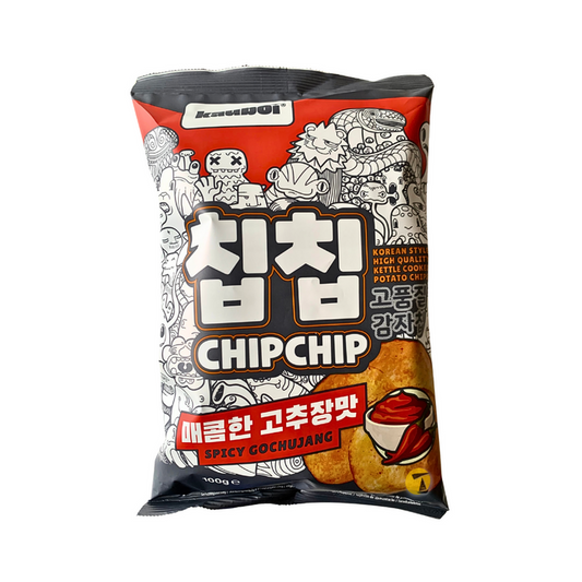 ChipChip Spicy Gochujang 100 g (chipsuri crocante cu sos coreean Gochujang, gust dulce-picant intens)